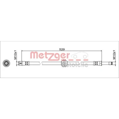 Imagen de METZGER 4111811 Latiguillos de Freno Eje delantero, izquierda, derecha 529