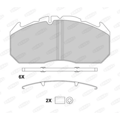 Imagen de BERAL BCV29030BK Juego de pastillas freno preparado para indicador desgaste con accesorios MAN: TGA, M 2000 L
