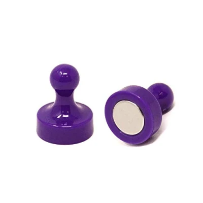 Imagen de First4magnets F4MSPHP 2 19 mm de diámetro x imán bolo 25 alta potencia para la oficina y nevera púrpura (paquete 2)