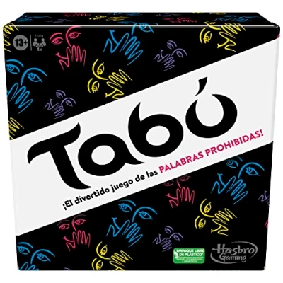 Imagen de Hasbro Gaming Juego Tabú clásico de adivinar Palabras para Adolescentes y Adultos Mesa Fiestas 4 o más Jugadores A Partir 13 años