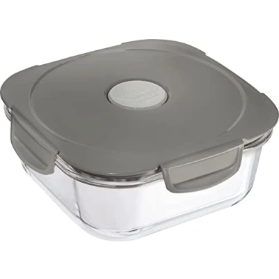 Imagen de Maped Picnik Concept Adult Fiambrera (cristal, apta para microondas, 1,2 L), color gris