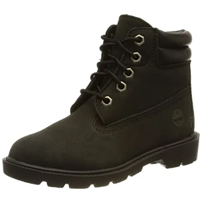 Imagen de Timberland Unisex niños 6 Inch Wr Basic (Junior) Botas cortas al tobillo, Negro, 36 EU