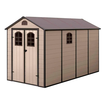 Imagen de Caseta jardín resina con suelo 188x366x225 cm (6,88 m²) Alessia C beige