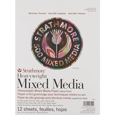 Imagen de Strathmore Serie 500 Técnica mixta, papel, blanco, 9 x 12