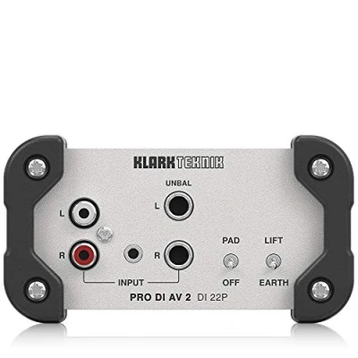 Imagen de Klark Teknik PRO DI AV 2 22P Caja estéreo pasiva con transformadores Midas y rango dinámico extendido