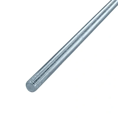 Imagen de HELPMATE Varilla roscada M6 x 330 mm de acero galvanizado 10 unidades varillas roscadas métricas completas Perno roscado clase 4.8 DIN 976