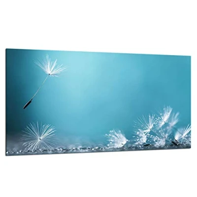 Imagen de TMK placa de cubierta vitrocerámica, 90 x 52 cm, cristal inducción, protección contra salpicaduras, cristal, tabla cortar, azul