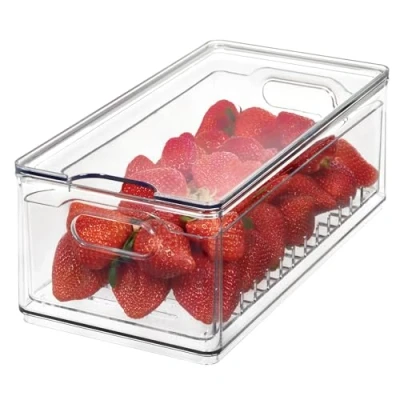 Imagen de iDesign The Home Edit Series, Papelera grande de plástico reciclado con bayas