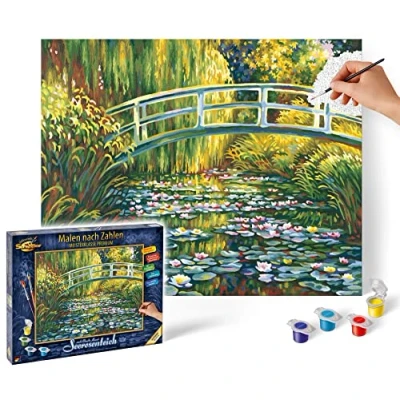 Imagen de Noris Spiele Lily Pond Natural Pinta por número, Color Oro, 1 Count (Pack of 1) (609130620)