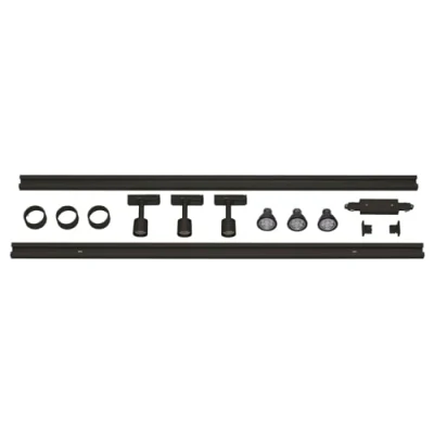 Imagen de SLV negro SET MONOFÁSICO de ALTA TENSIÓN, spot» led, proyector, luminaria techo, sistema carril, iluminación interior / GU10 12,9 W, 12.9 1 Unidad (Paquete 1)