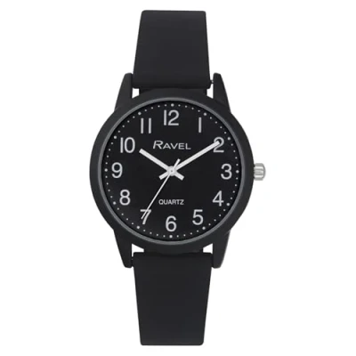 Imagen de Ravel Reloj Summer in Black para Mujer con Correa de Silicona (Caja 30 mm) Cuarzo Analógico R1813.3 Negro