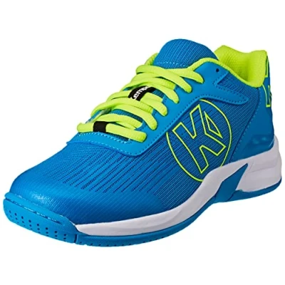 Imagen de Kempa Attack 2.0 Junior, Zapatilla de Balonmano, Azul/Amarillo Fluor, 28 EU