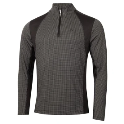 Imagen de Calvin Klein Hombre Micro Grid CK 1/2 Zip Layer Pullover Negro M