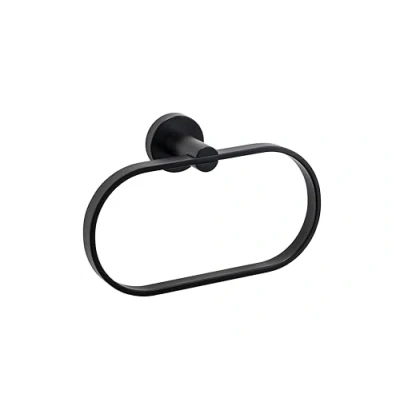 Imagen de Croydex Metra Flexi Fix Toallero, Color Negro Mate