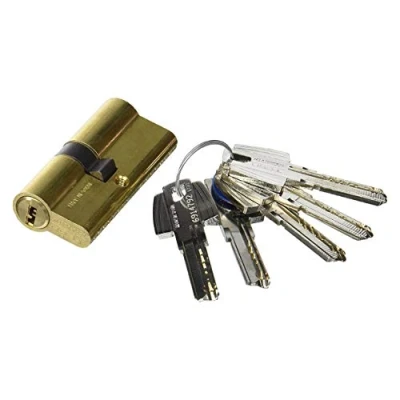 Imagen de Tesa Assa Abloy, T6553035L, Cilindro de Seguridad, T60, Leva Larga, Llave Llave, Latonado, 30 x 35 mm