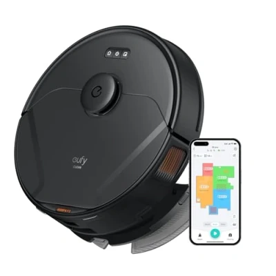 Imagen de eufy Clean Robot Aspirador X8 Pro, 2 turbinas Twin Turbine™ de 4000 Pa, Cepillo Giratorio antienredos y navegación por láser iPath™ para Limpiar Pelo Mascotas en alfombras
