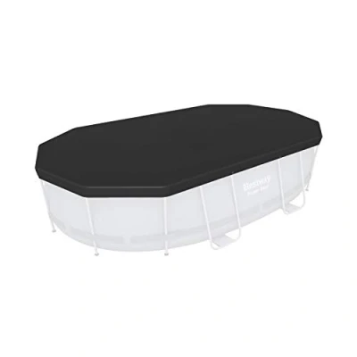 Imagen de Bestway Abdeckplane 418x230 cm, grau, für Pool 424x250x100 cm Flowclear Lona de PVC 418 x 230 gris, para piscina Power Steel Oval 424 250 100 color (58425)