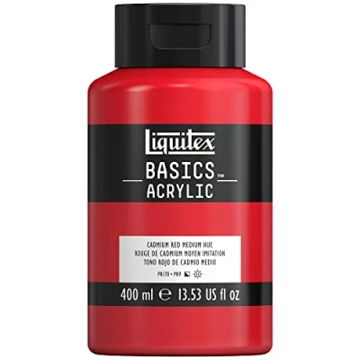 Imagen de Liquitex Basics Pintura acrílica, tono rojo de cadmio medio, 400ml
