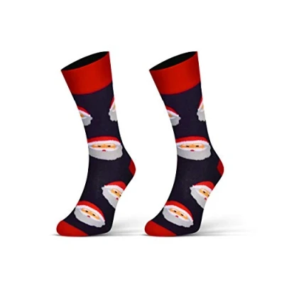 Imagen de Sesto Senso Calcetines Divertidos Algodón Mujer Hombre Locos Coloridos Funny Sock Papa Noel San Nicolas 43 46 Santa Claus