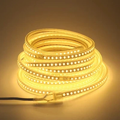 Imagen de pcning Flexible Tira Luz LED 10M con Enchufe Directa 220V Sin Transformador 3000K Blanco Calido, 10 Metros Tiras Luces IP67 Strip Light (Blanco Cálido, 10M)