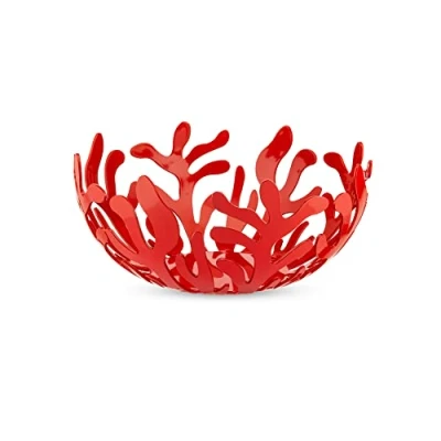 Imagen de Alessi ESI01 21 R Frutero de acero, color rojo, Ø21cm