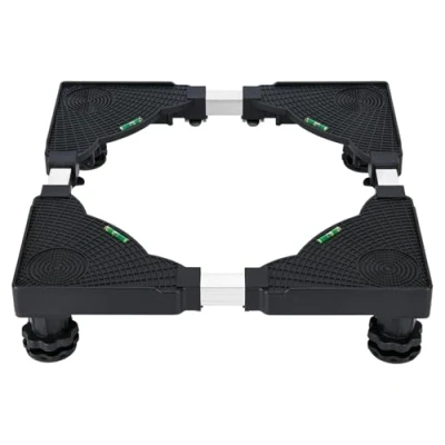 Imagen de ORAGKE Base Lavadora con 4 Patas Antideslizantes, Plataforma Pies Antivibración, Carga 500KG, Soporte Ajustable para Lavadora/Secadora/Frigorífico, Ancho 43 62cm, Altura 11 12cm