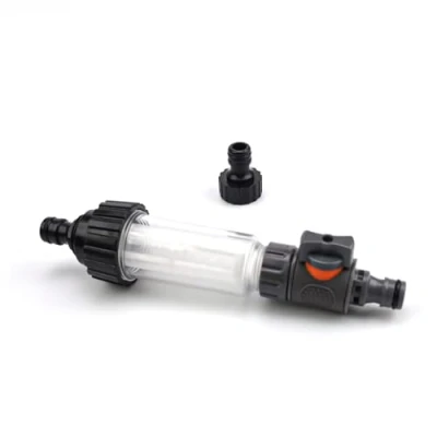 Imagen de 0XBIT Filtro Limpiador Alta Presión, Prefiltro Agua 3/4 Pulgadas, con Dos Conectores de Manguera, para Jardin Hidrolimpiadoras, Bombas Jardín, Caravanas y Autocaravanas