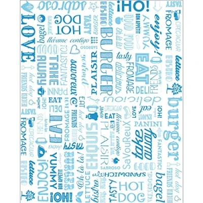 Imagen de García de Pou Envoltorios Antigrasas para Hamburguesas Parole, 32 G/M2, 28 x 34 cm, Set 1000, Azul