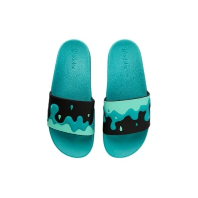 Imagen de Dedoles Chanclas Unisex Hombre Mujer y Niños Sandalias diseños divertidos Libros Pizza Flores Fiesta Café Regalo, Color: Gotas de agua turquesas, Tamaño: 42EU