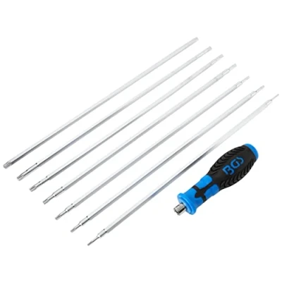 Imagen de BGS 2326 Juego de destornilladores con puntas intercambiables perfil en T (para Torx) / Star Torx Plus) perforación 8 piezas