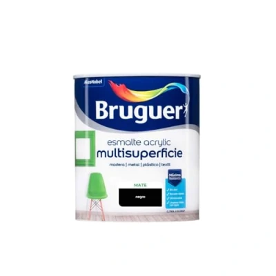 Imagen de Bruguer Acrylic Multisuperficie Esmalte al agua Mate Negro 750 ml