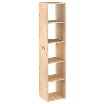 Imagen de Astigarraga Kit Line Estantería Modular 5 Cubos Dinamic, Madera Maciza Pino 174,6x36,2x33 cm