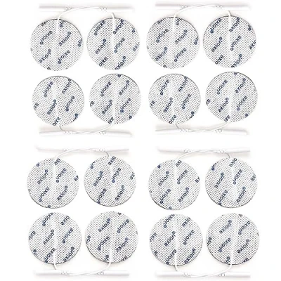 Imagen de Set de 16 electrodos redondos axion Ø 50 mm para su electroestimulador TENS y EMS con conexión clavija 2 Parches autoadhesivos reuso