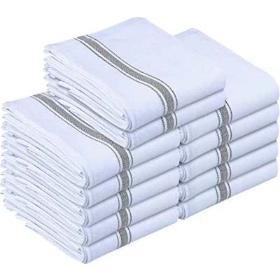 Imagen de Utopia Towels Paño de Cocina Lavable a máquina algodón Blanca Paños Toallas té (38 x 64 cm)(Gris, 12 Piezas)