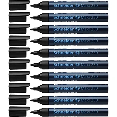 Imagen de Schneider Maxx 230 Marcadores permanentes, con cuerpo de aluminio, color negro