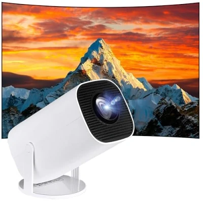 Imagen de 2025 Upgraded Mini Proyector Portátil, Projector Portable 1080P Supote Full HD 1080P, WiFi 6 BT5.2 180 Rotation HDMI/TV Stick/USB/PS5/Laptop, con Cable HDMI Blanco