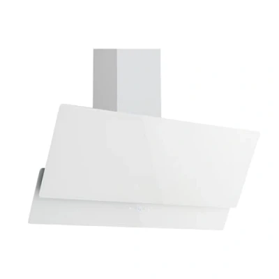 Imagen de Respekta Campana extractora sin cabeza/campana inclinada 90 cm/carcasa de metal con pantalla cristal en color blanco/función ventilación y recirculación/CH66038 90WAM / A 52 63 dB