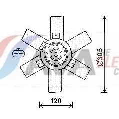 Imagen de AVA COOLING SYSTEMS CN7553 Ventilador de Radiador 305mm FIAT: Ducato II Camión plataforma/Chasis, Furgón, Furgón