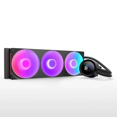 Imagen de NZXT Kraken Plus 360 RGB Refrigeración líquida CPU AIO Radiador 360mm Ventilador F360 Core Pantalla LCD 1,54&quot; Personalizable AMD® AM5, AM4 Intel® LGA 1851/1700, 1200/115X Negro