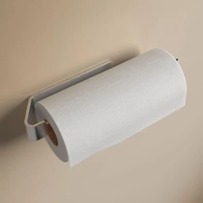 Imagen de Design Hamburgo Portarrollos Papel Cocina Adhesivo Sin Taladrar Montaje en Pared o Bajo Gabinete Diseño Moderno Accesorios de (Negro Mate)