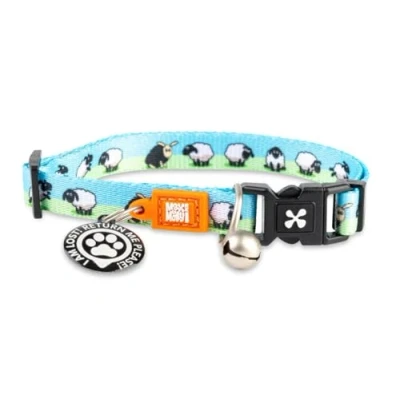 Imagen de Max &amp; Molly Urban Pets Fun Bright Collar de Gato con Cascabel, Hebilla Seguridad Separable, tamaño Ajustable y Etiqueta Personalizada identificación Inteligente para gatos o Gatitos, diseño