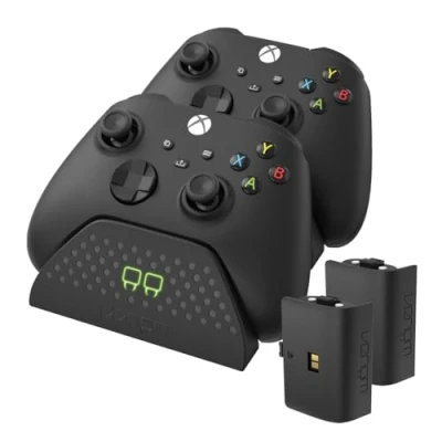 Imagen de Venom Base de carga doble con 2 paquetes baterías recargables Negro (Xbox Series X y S/Xbox One)