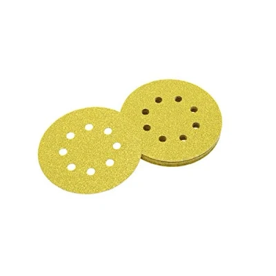 Imagen de DeWalt DT3102 QZ Discos de Lija 125 mm y Grano 60, con Velcro Acoplamiento Rápido 8 Orificos Perforados