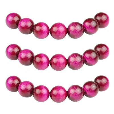Imagen de MJDCB 8mm 43 piezas Cuentas de Piedra Ojo Tigre Rojo Rosa Redondas Sueltas Piedras Semipreciosas Naturales para Hacer Joyas Pulseras Collares