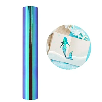 Imagen de Rollo de Vinilo Adhesivo Verde púrpura 30,5 x 305 cm Permanente para Herramientas Silhouette Cameo recortar y más Multicolor2 Autoadhesiva Manualidades, Letreros, Carteles, Siluetas