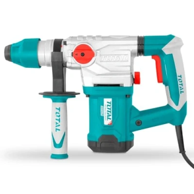 Imagen de TOTAL Martillo Combinado de Cable Con Potencia 1500 W Taladro, Percusión y Picado Velocidad 850 rpm 3 Brocas, 2 Cinceles Escobillas