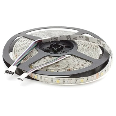Imagen de tira de luces LED 24 V 5 m RGBW (RGB+blanco frío y blanco cálido) IP20 60LED/m 5050 SMD luz (blanco cálido IP65)