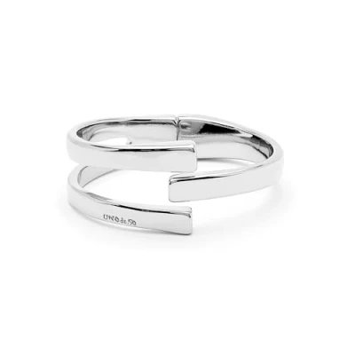 Imagen de UNO de 50 Pulsera Rígida para Mujer Bañada en Plata Ley Talla M Joya Artesanal Hecho España