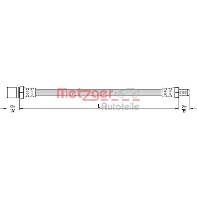 Imagen de METZGER 4110310 Latiguillos de Freno 442 FIAT: Panda II Hatchback