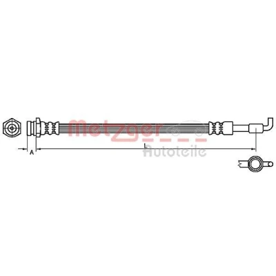 Imagen de METZGER 4110880 Latiguillos de Freno 322 MAZDA: 6 Berlina